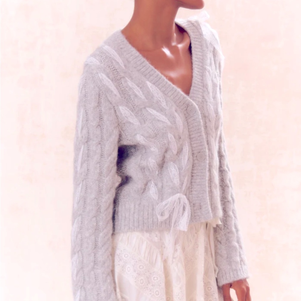 LoveShackFancy Louella Wool Knit Cardigan - NWT